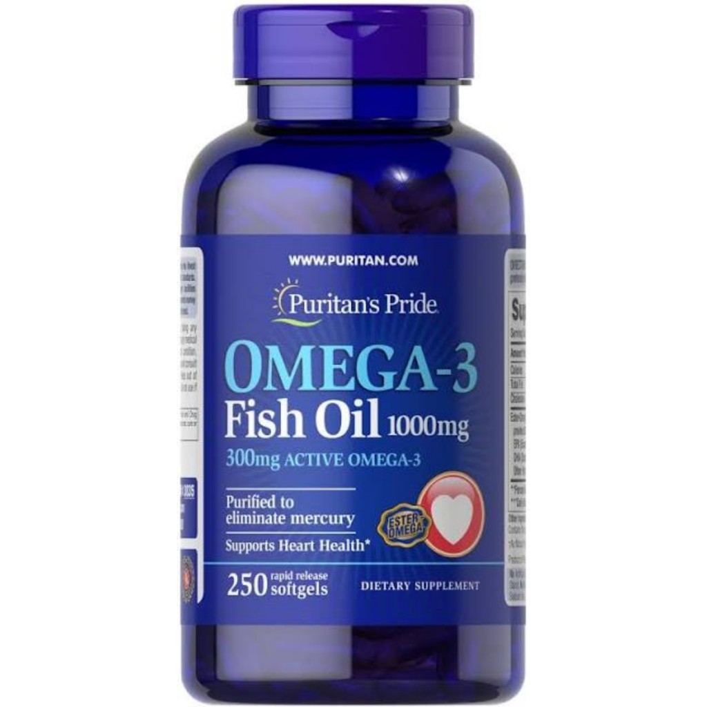 سافت ژل امگا 3 Puritan Pride Omega Fish Oil 1000mg پوریتان پراید (250 عددی)