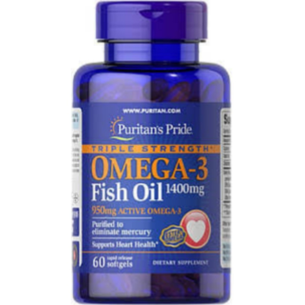 سافت ژل امگا 3 Puritan Pride Omega Fish Oil 1400mg پوریتان پراید (60 عددی)