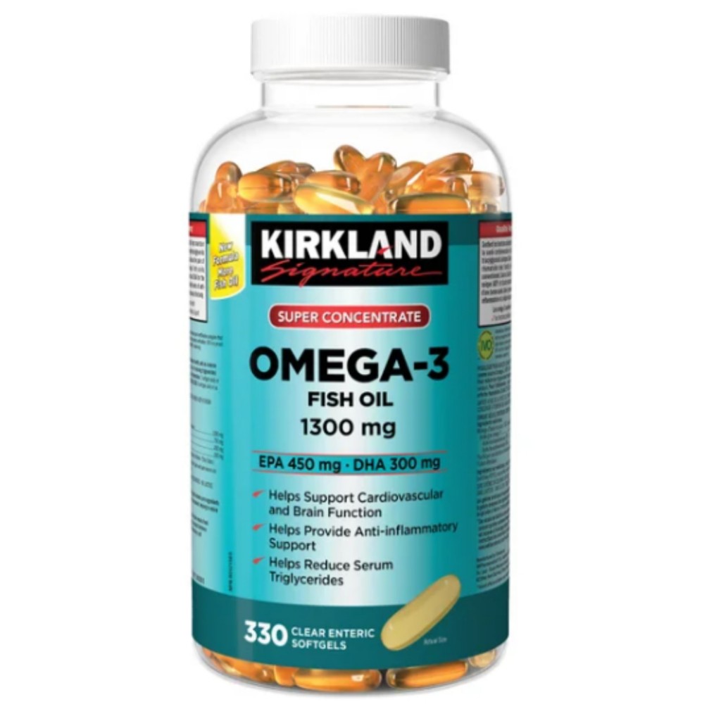 سافت ژل سوپر کنسانتره روغن ماهی امگا کرکلند Kirkland Super Concentrate Omega 3 1300mg (330 عددی)