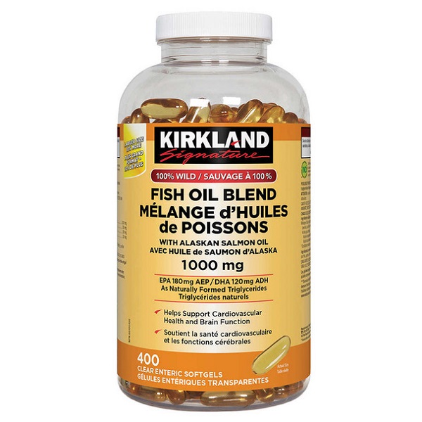سافت ژل فیش اویل امگا ترکیبی Kirkland Wild Fish Oil Blend with Alaskan Salmon Oil کرکلند (400 عددی)