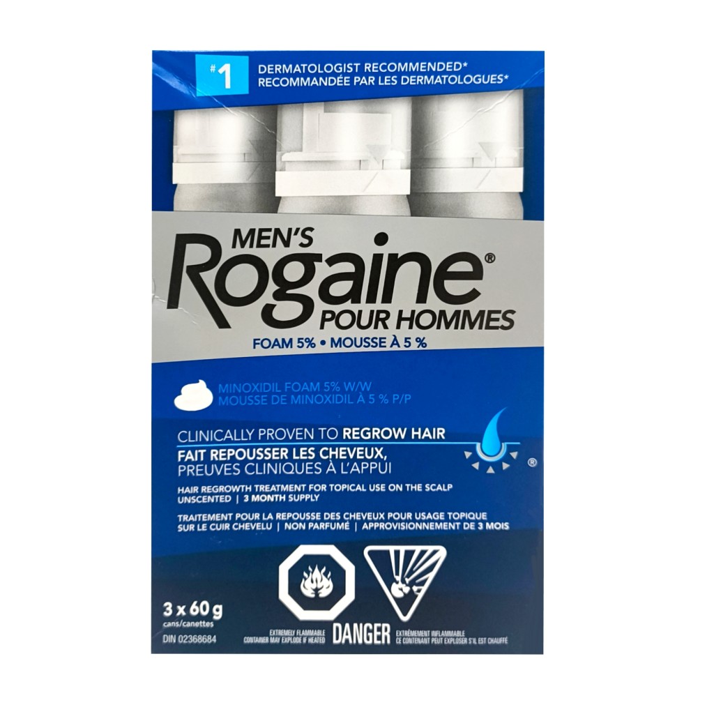 فوم ماینوکسیدیل رشد مجدد موي 5 درصد روگین Rogaine Minoxidil Foam (3 عددی)