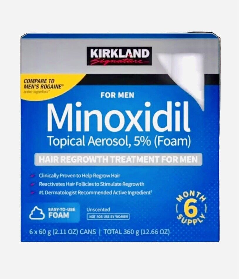 فوم ماینوکسیدیل رشد مجدد موی 5 درصد کرکلند Kirkland Minoxidil Foam (6 عددی)