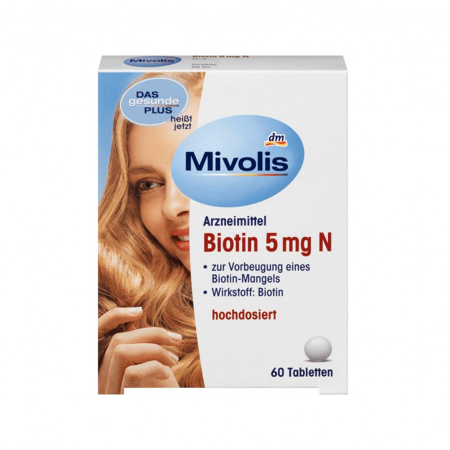 قرص بیوتین میولیس Mivolis Biotin 5000mcg (60 عددی)