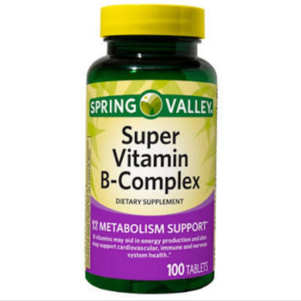 قرص سوپر ب کمپلکس اسپرینگ ولی Spring Valley Super B Complex (100 عددی)