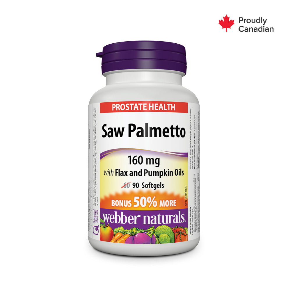 قرص عصاره ساوپالمتو Webber Naturals Saw Palmetto 160mg وبر نچرالز (90 عددی)