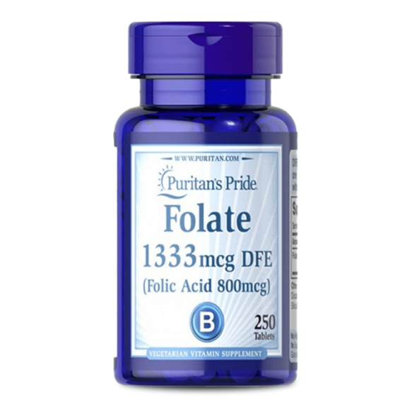 قرص فولیک اسید Puritan Pride Folic Acid 1333mcg پوریتان پراید (250 عددی)