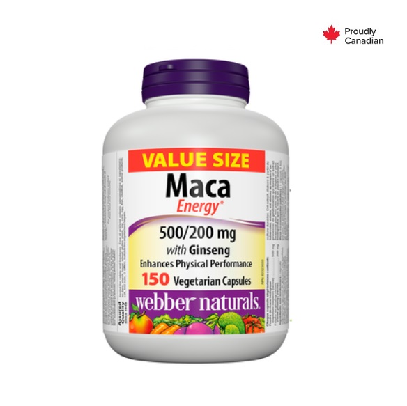 قرص ماکا Webber Naturals MACA Energy with Ginseng وبر نچرالز (150 عددی)