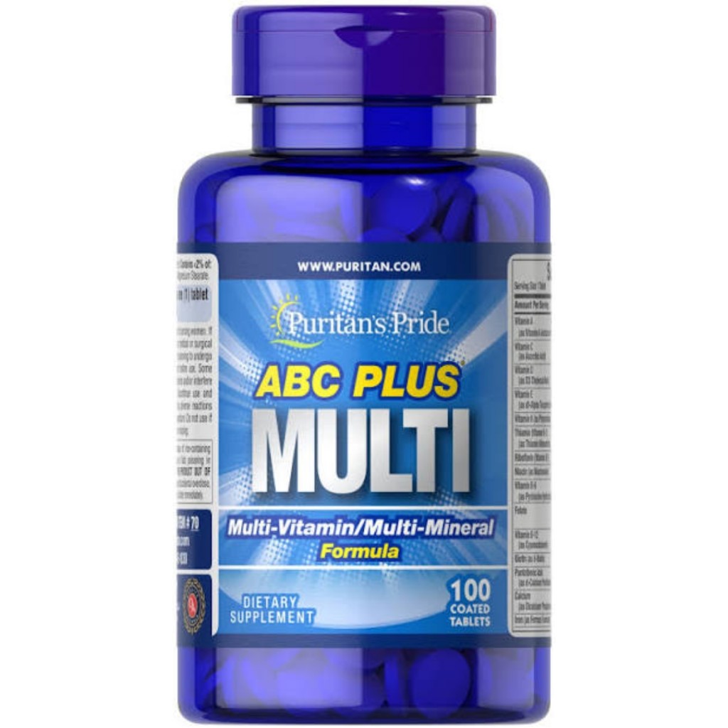 قرص مولتی ویتامین مینرال Puritan Pride ABC Plus Multivitamin پوریتان پراید (100 عددی)
