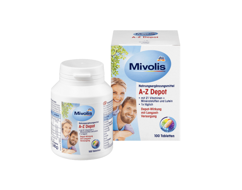 قرص مولتی ویتامین میولیس Mivolis A-Z Depot (100 عددی)