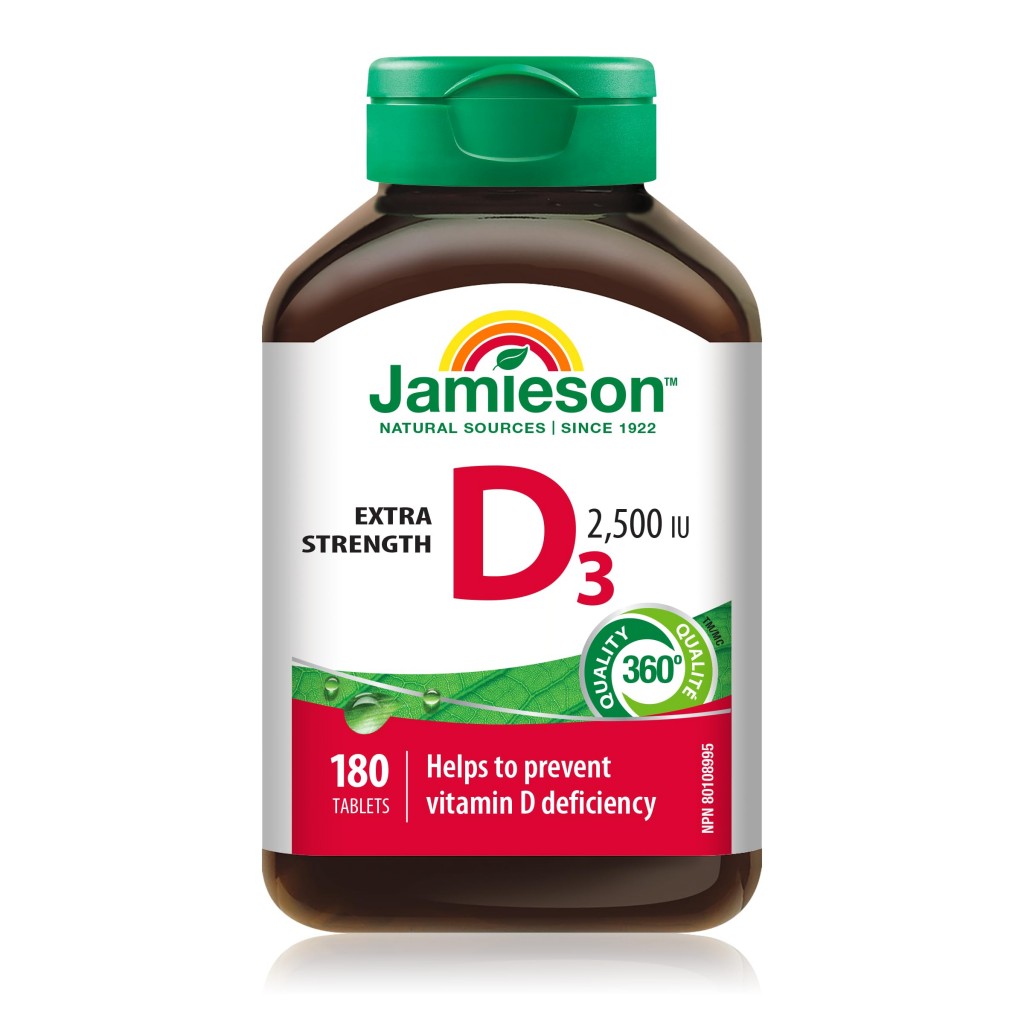 قرص ویتامین Jamieson D3 2500iu جیمیسون (180 عددی)