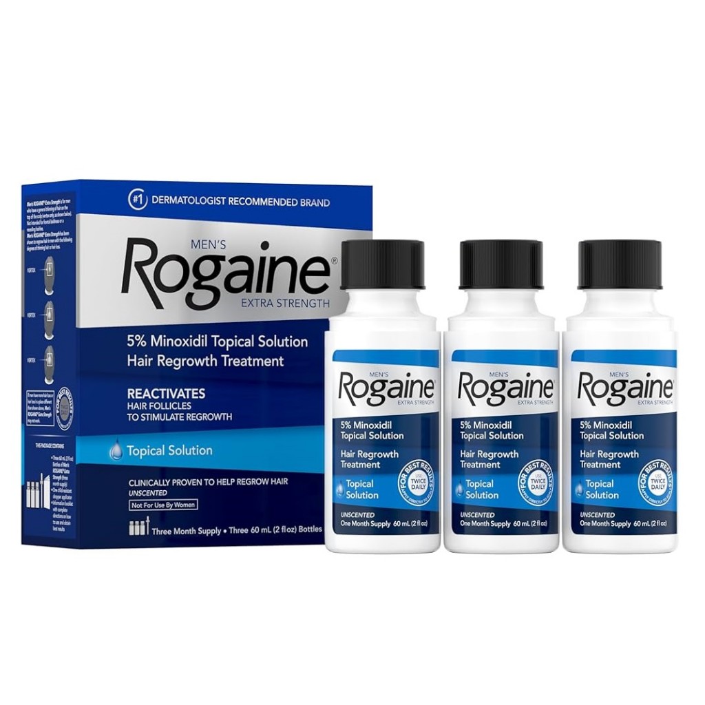 محلول ماینوکسیدیل رشد مجدد موي 5 درصد روگین Rogaine Minoxidil Topical Solution (3 عددی)
