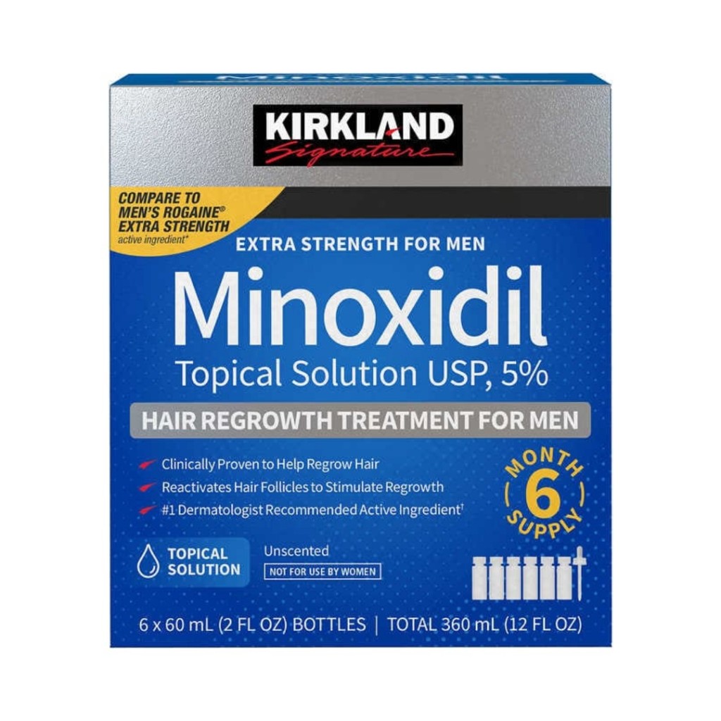 محلول ماینوکسیدیل رشد مجدد موی 5 درصد کرکلند Kirkland Minoxidil Topical Solution (6 عددی)