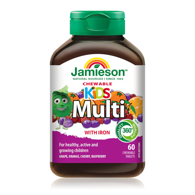 پاستیل مولتی ویتامین کودک Jamieson Multivitamin for Kids Chewables جیمیسون (60 عددی)