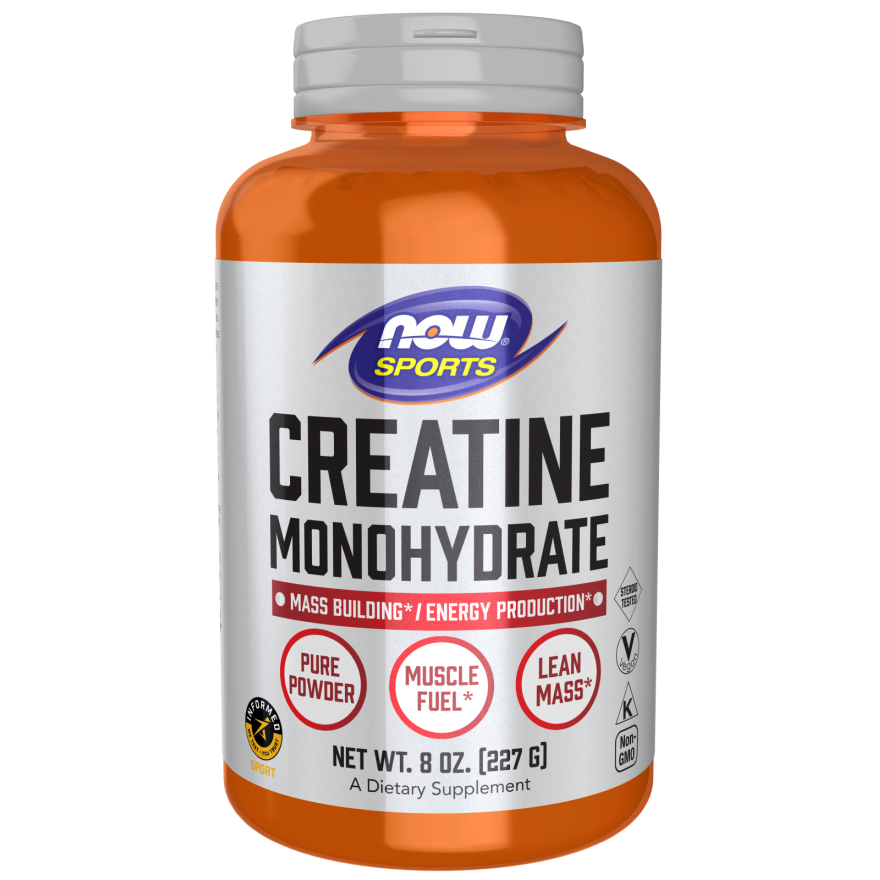 پودر کراتین مونوهیدرات NOW Creatine Monohydrate Powder 5000mg (227 گرم)