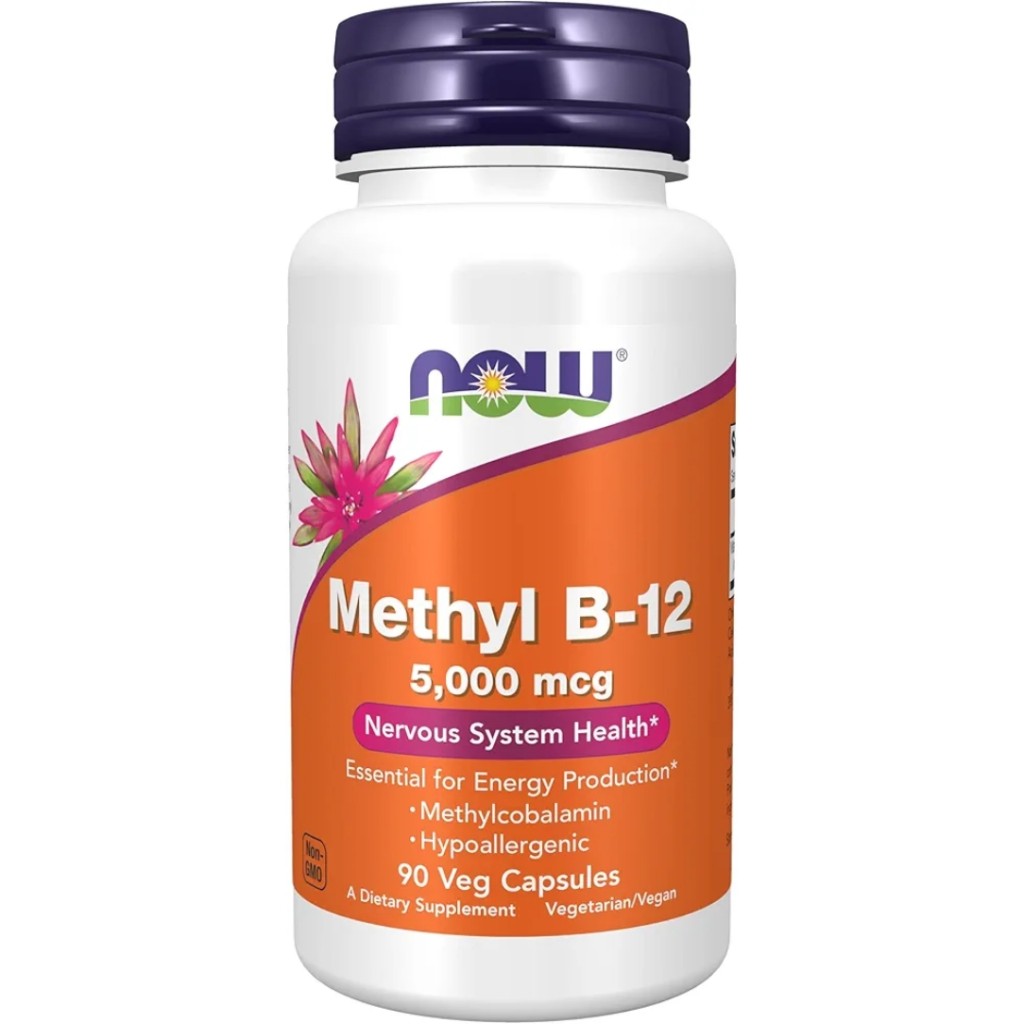 کسپول گیاهی ویتامین NOW Foods Methyl B12 5000mcg (90 عددی)
