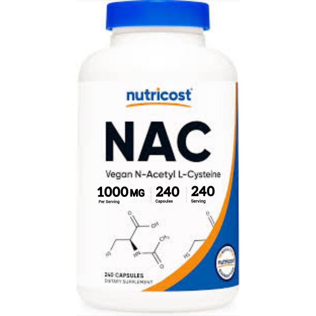 کپسول استیل سیستین نوتریکاست Nutricost NAC N-Acetyl-L-Cysteine 1000mg (240 عددی)