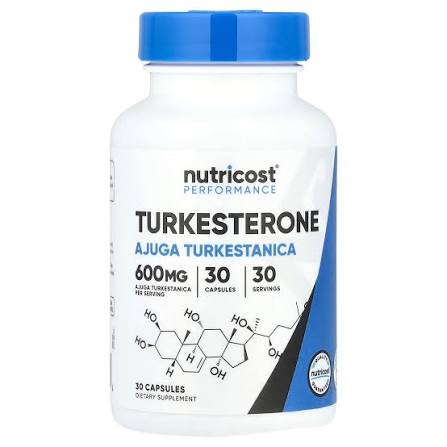 کپسول افزایش تستوسترون ترکسترون نوتریکاست Nutricost Ajuga Turkesterone 600mg (30 عددی)