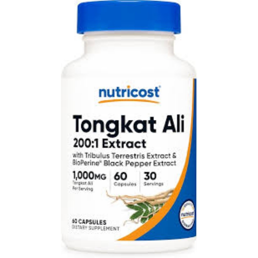کپسول باروری مردان عصاره گیاه تونکات علی نوتریکاست Nutricost Tongkat Ali 1000mg (60 عددی)