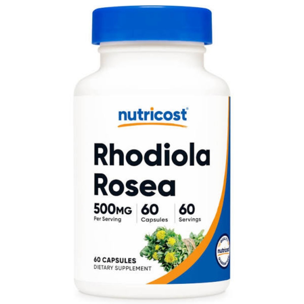 کپسول بهبود خستگی و اضطراب رودیولا رزا نوتریکاست Nutricost Rhodiola Rosea 500mg (60 عددی)