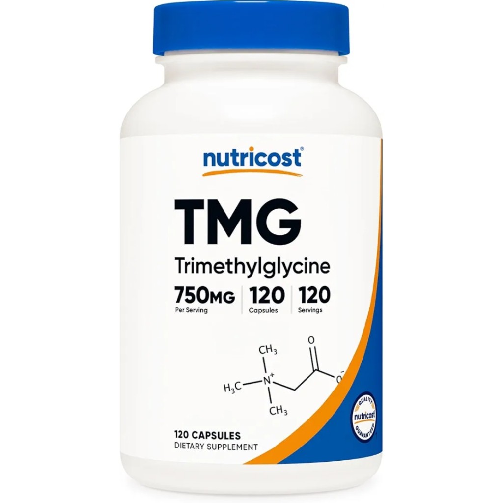 کپسول بهبود عملکرد کبد نوتریکاست Nutricost TMG Trimethylglycine 750mg (120 عددی)