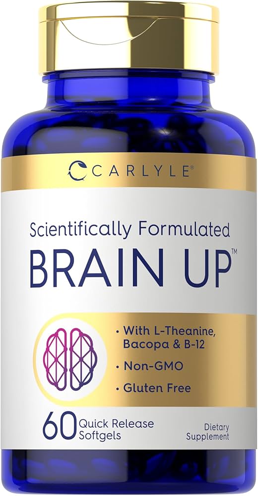 کپسول تقویت حافظه و تمرکز کارلایل Brain Up با ال تیانین و باکوپا 60 عددی