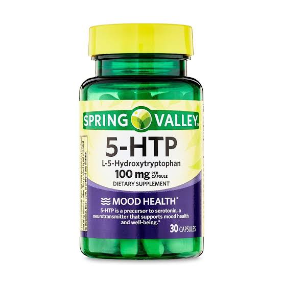 کپسول خلق و خوی سالم اسپرینگ ولی Spring Valley 5-HTP 100mg (30 عددی)