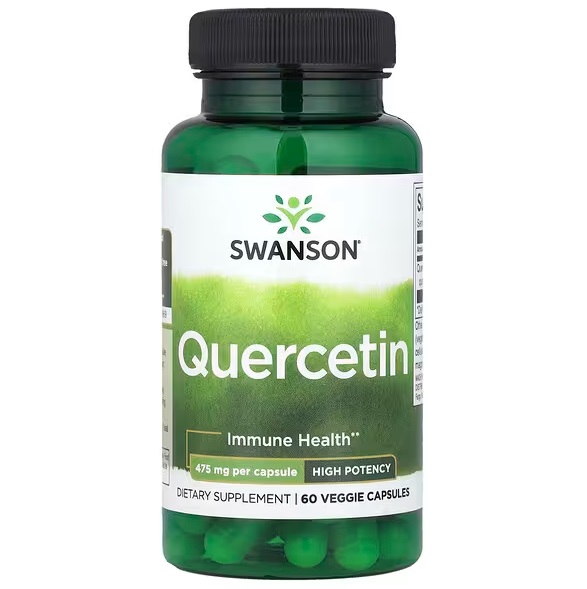 کپسول سلامت بدن کوئرستین Swanson Quercetin High Potency 475mg سوانسون (60 عددی)