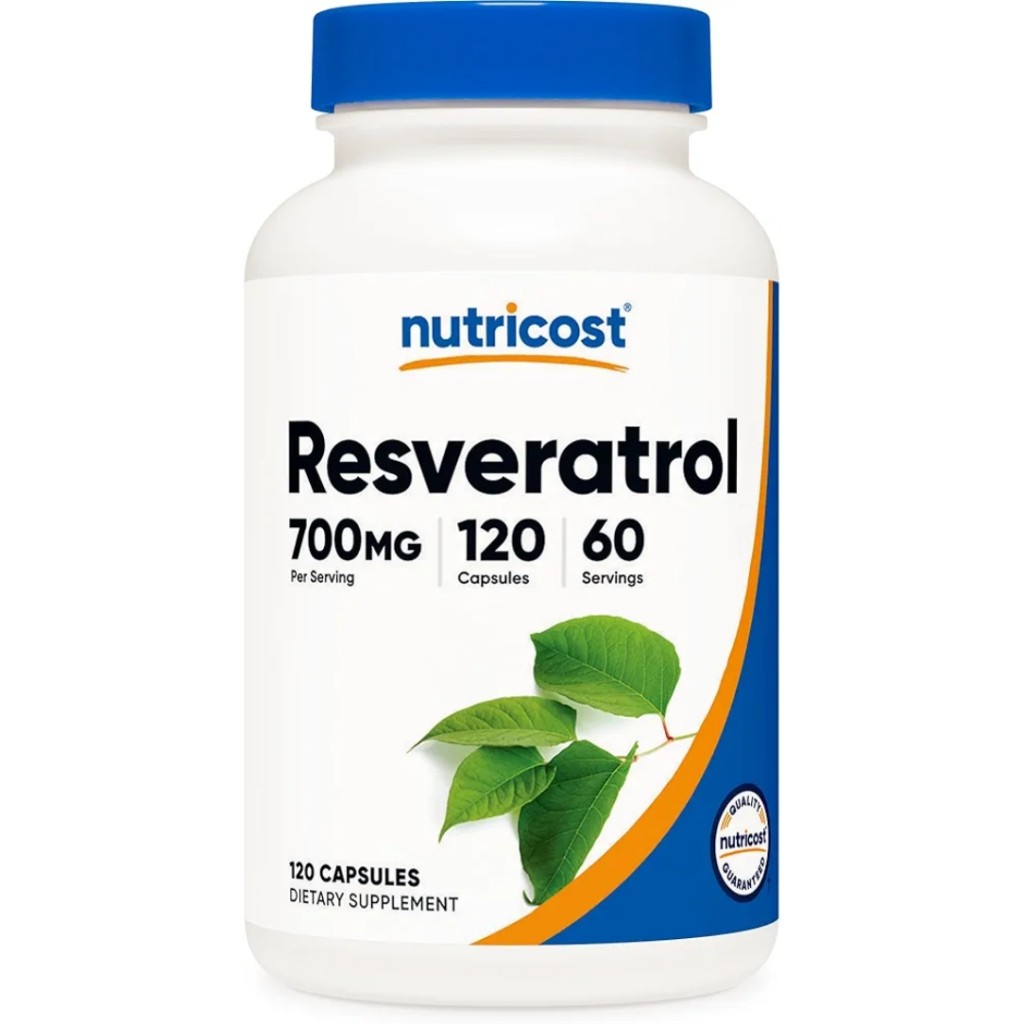 کپسول سلامت قلب و عروق رسوراترول نوتریکاست Nutricost Resveratrol 700mg (120 عددی)