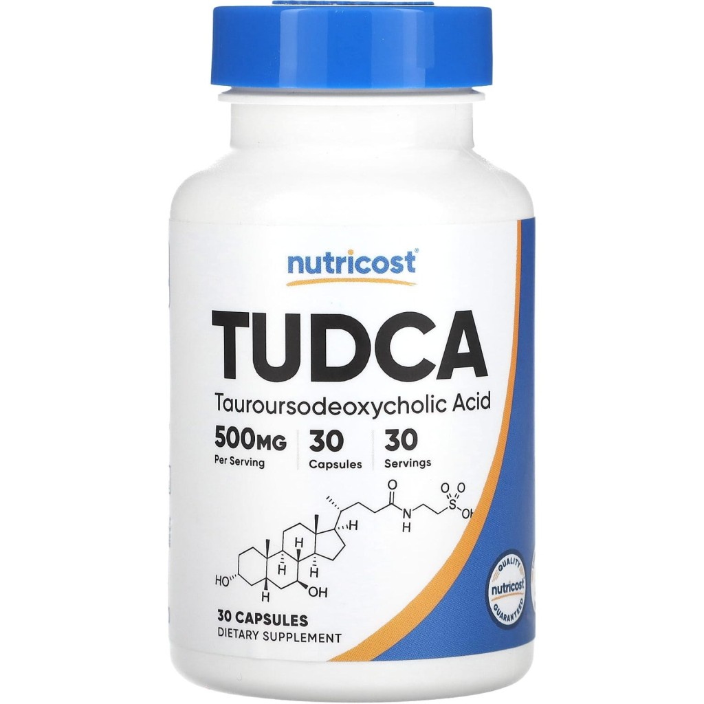 کپسول سلامت کبد و بدن تودکا نوتریکاست Nutricost TUDCA 500mg (30 عددی)