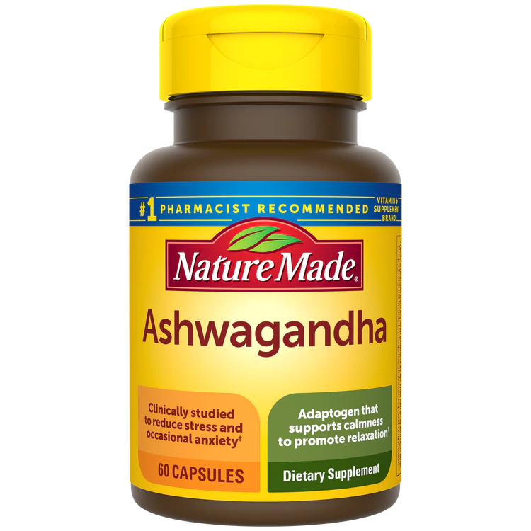 کپسول عصاره آشواگاندا NatureMade Ashwagandha 125mg نیچرمید (60 عددی)