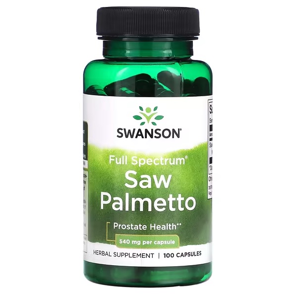 کپسول عصاره ساوپالمتو Swanson Saw Palmetto 540mg سوانسون (100 عددی)