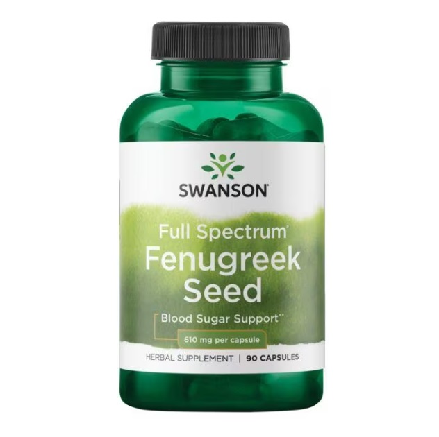 کپسول عصاره شنبلیله با طیف کامل کاهش قند دیابت نوع 2 Swanson Full Spectrum Fenugreek Seed سوانسون (90 عددی)