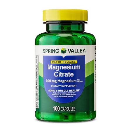 کپسول منیزیم سیترات اسپرینگ ولی Spring Valley Magnesium Citrate (100 عددی)