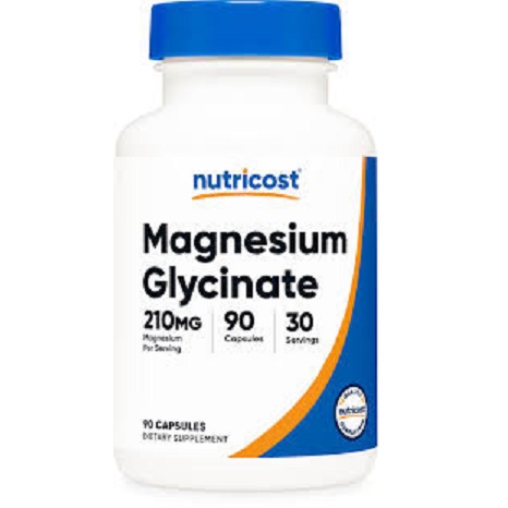کپسول منیزیم گلیسینات نوتریکاست Nutricost Magnesium Glysinate 210mg (90 عددی)