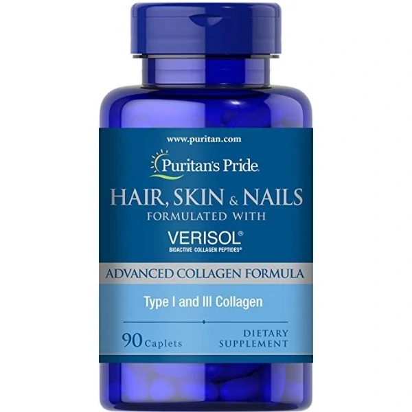 کپسول ویتامین مو ، پوست ، ناخن Puritan Pride Hair Skin Nails پوریتان پراید (90 عددی)