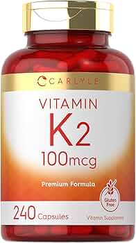 کپسول ویتامین K2 کارلایل 100 میکروگرم 240 عددی (MK-4) تقویت استخوان و قلب