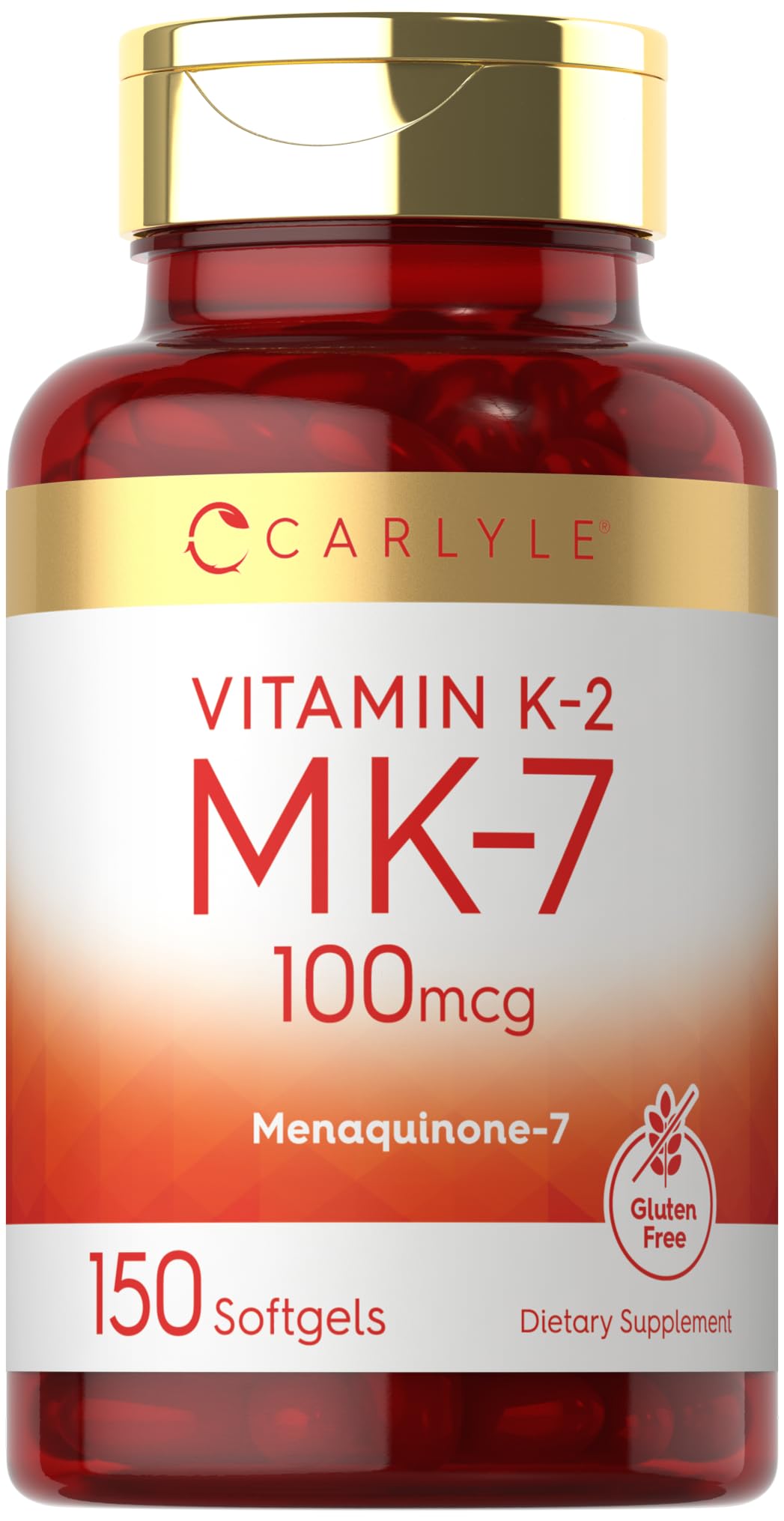 کپسول ویتامین K2 MK-7 کارلایل 100 میکروگرم 150 عددی سلامت استخوان و قلب