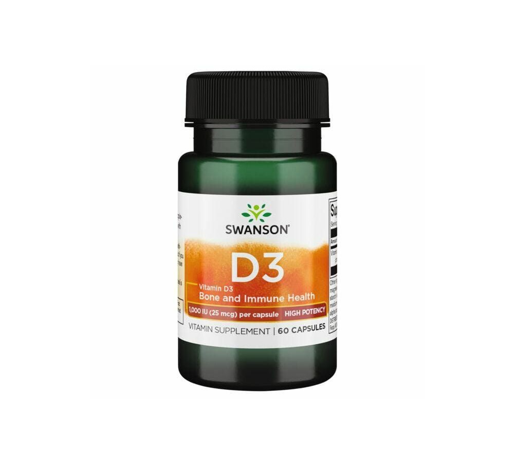 کپسول ویتامین Swanson D3 25mcg سوانسون (60 عددی)