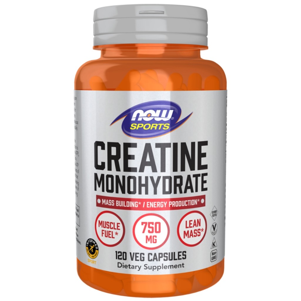 کپسول کراتین مونوهیدرات NOW Foods Creatine Monohydrate 750mg (120 عددی)