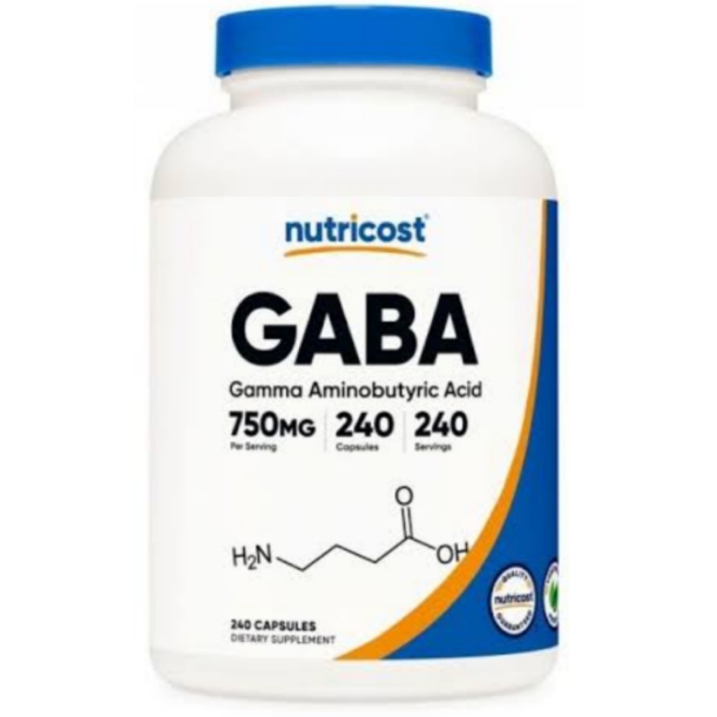 کپسول گابا آمینو بوتیریک اسید نوتریکاست Nutricost GABA (Gamma Aminobutyric Acid) 750mg (240 عددی)