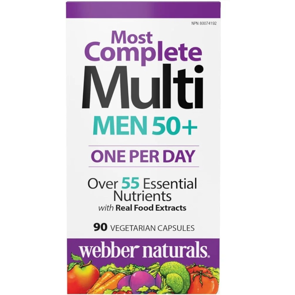 کپسول گیاهی مولتی ویتامین مردانه بالای 50 سال Webber Naturals Men’s +50 Multi Vitamin وبر نچرالز (90 عددی)